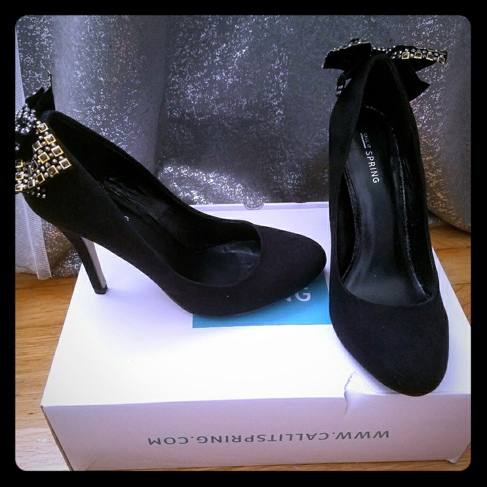 Call it Spring black heels