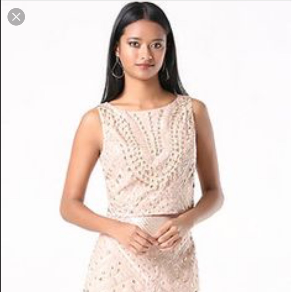 Bebe beaded 2 piece dress