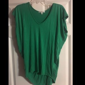 Hi low Kelley green top