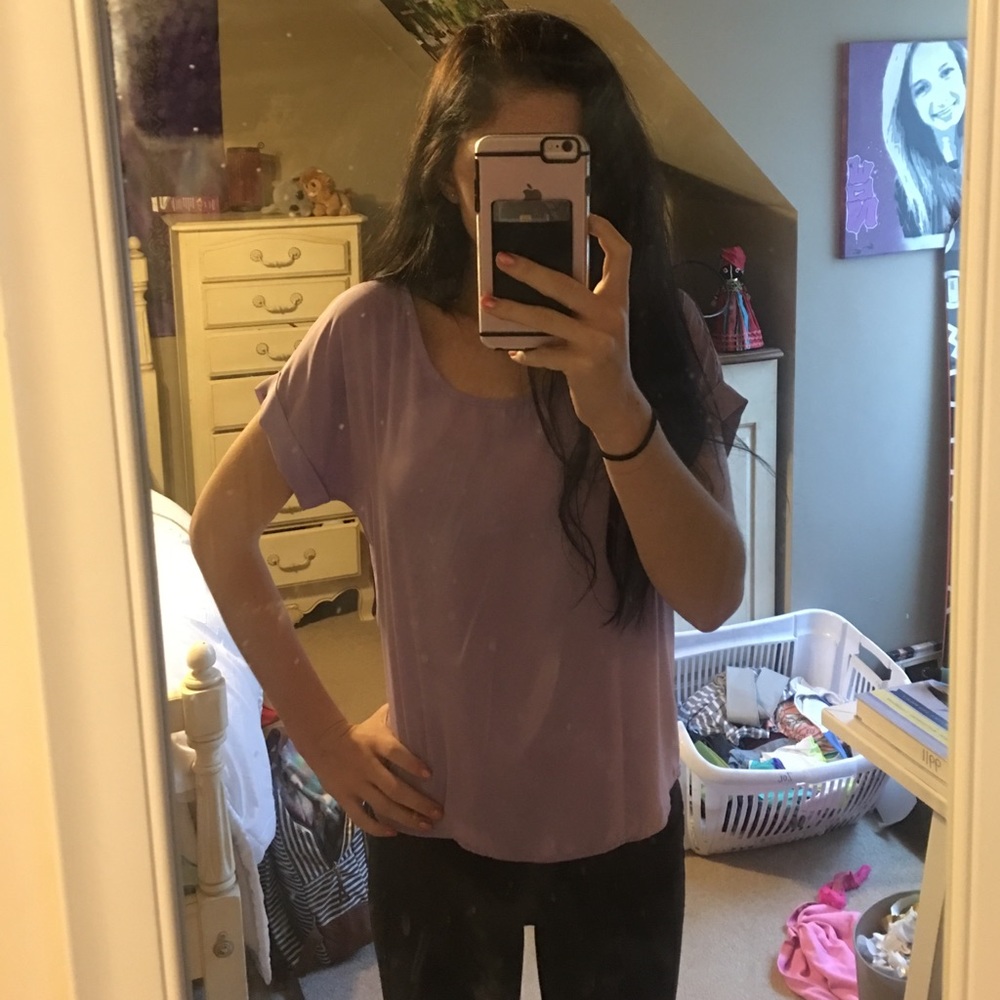 Purple sheer shirt