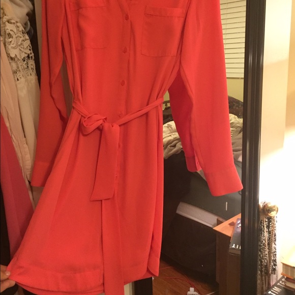 Coral Wrap Dress (with pockets!) - Picture 2 of 3