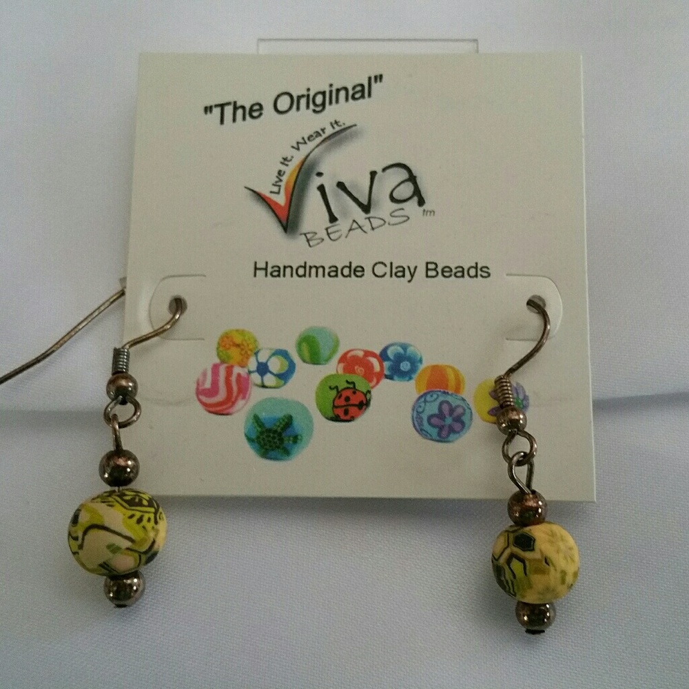 Viva clay bead earrings