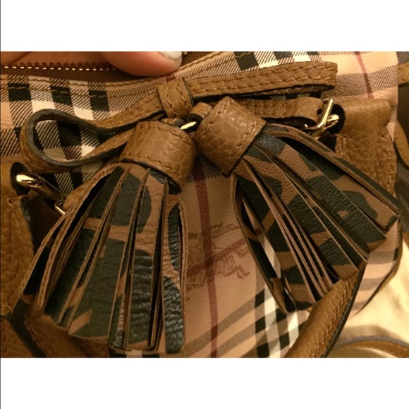 Burberry Camel Haymarket Blaze Satchel - Picture 2 of 8
