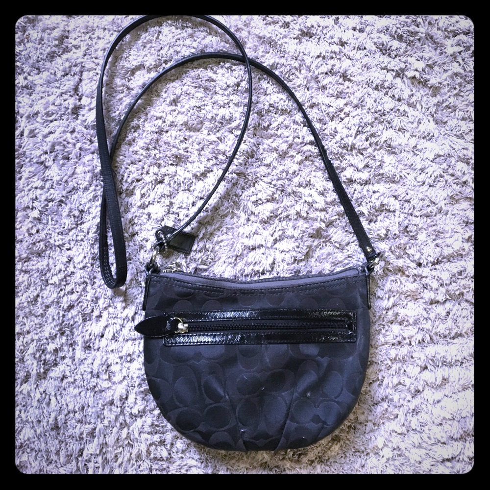Black Coach cross body bag