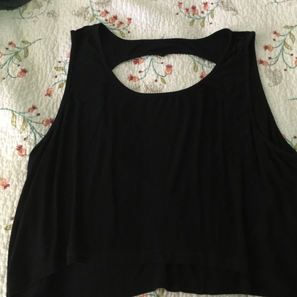 Black Tank Top with Cut Out
