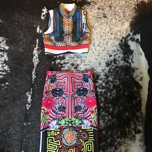 Clover canyon two piece skirt and top