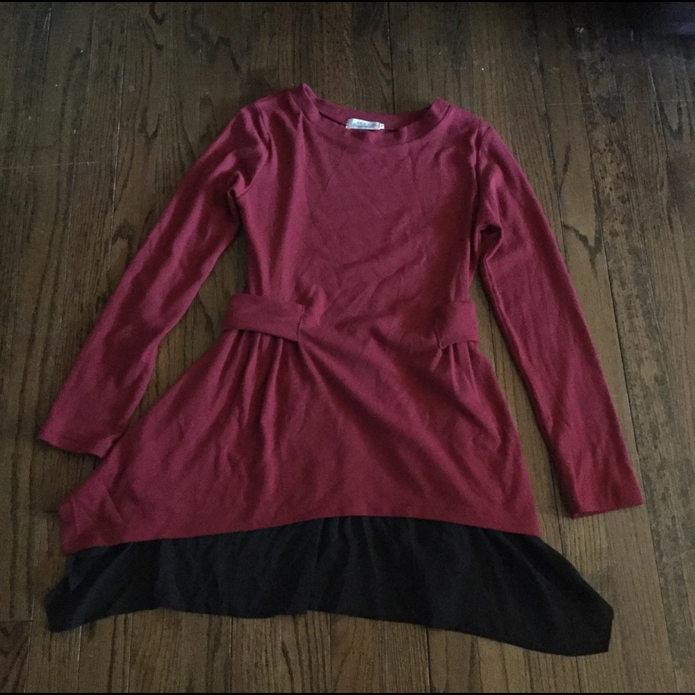 So cute Red Tunic with sheer bottom