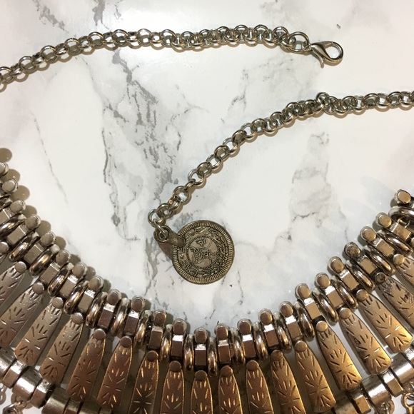 Silver Gypsy/Bohemian Statement Necklace - Picture 5 of 6