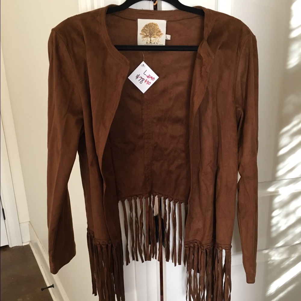 Fringe suede jacket
