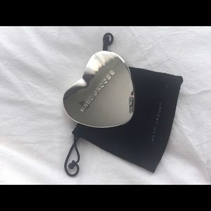 Marc Jacobs Heart Shiny Silver Compact Mirror