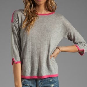 C&C California 3/4 Sleeve Boatneck Sweater