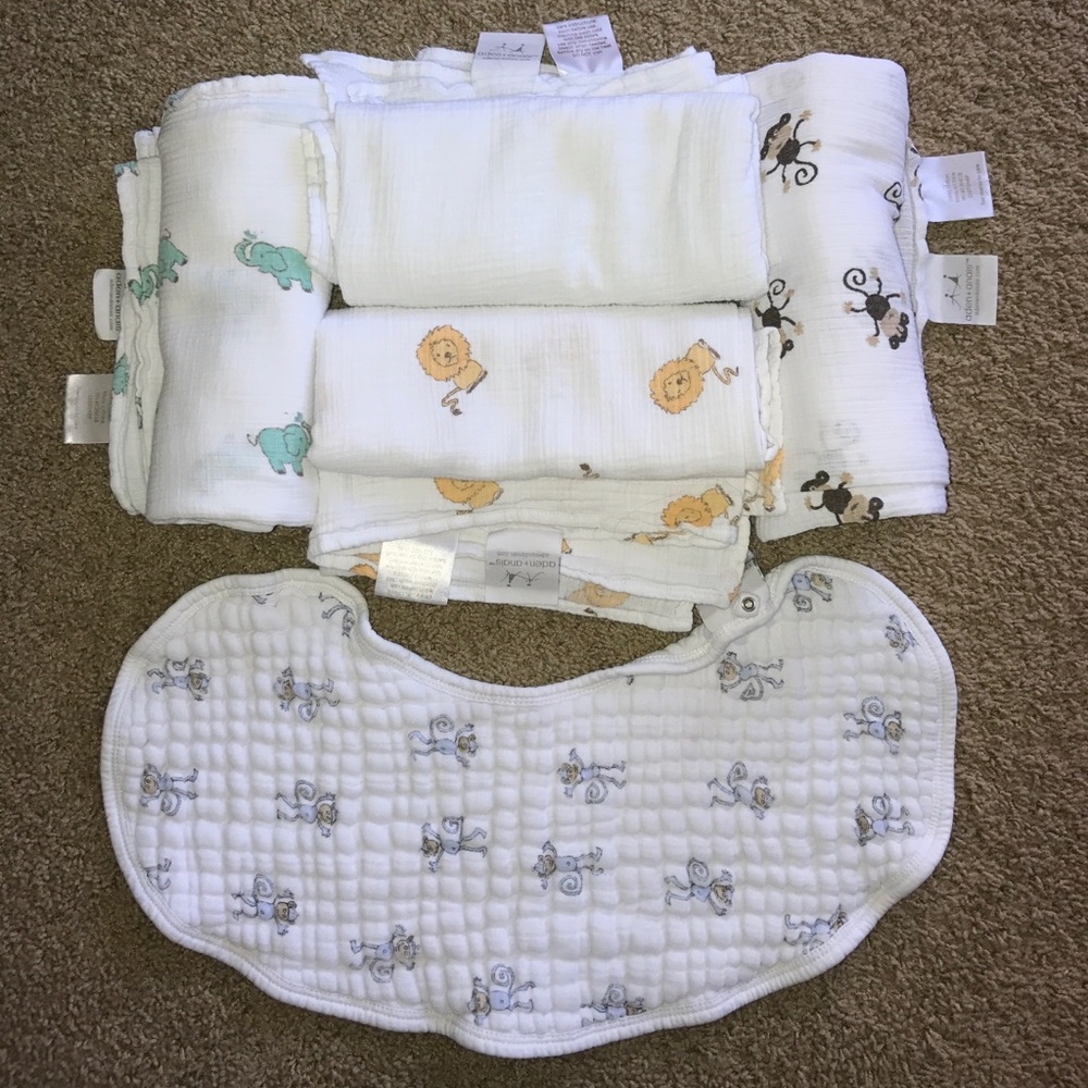 aden + anais Blankets and Burpy Bib