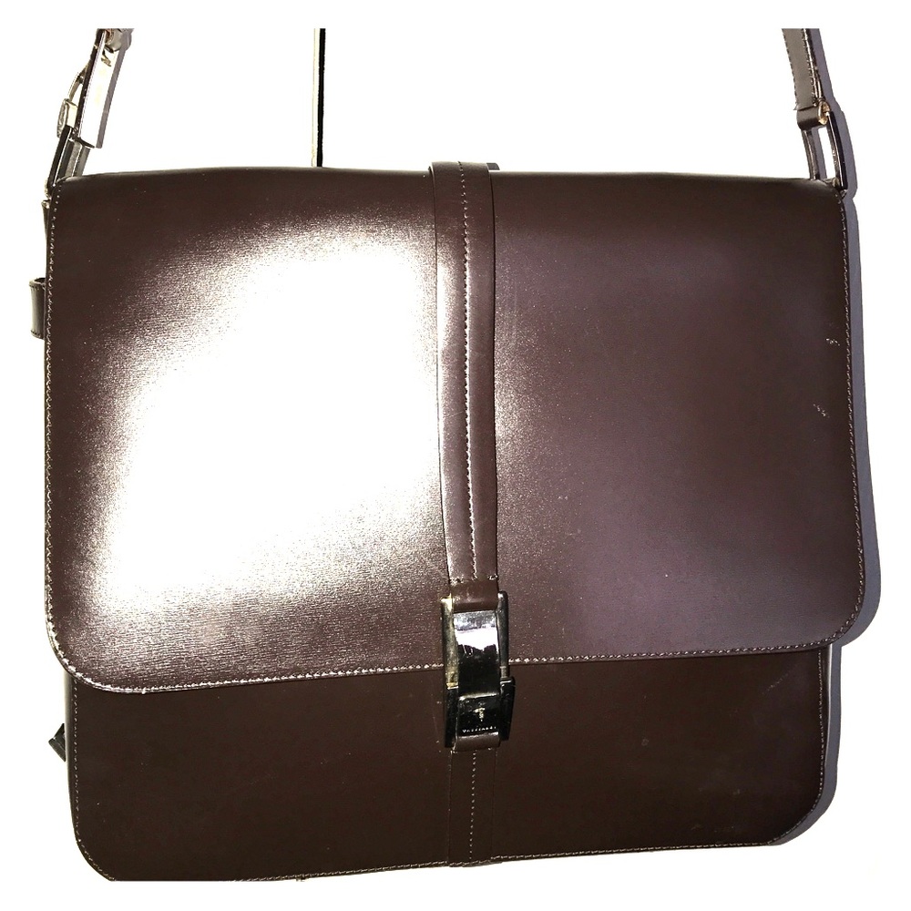 Trussardi dark brown leather handbag