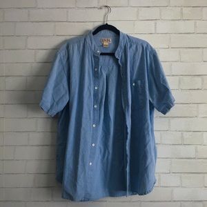 VINTAGE Falls Creek Collarless Men's Button Up
