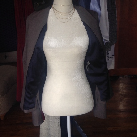 Classic Elie Tahari Leather Detail Blazer - Picture 5 of 5