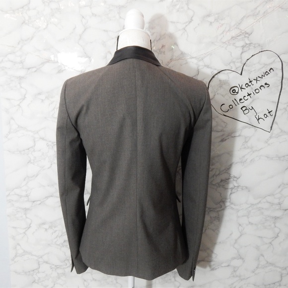 Classic Elie Tahari Leather Detail Blazer - Picture 3 of 5