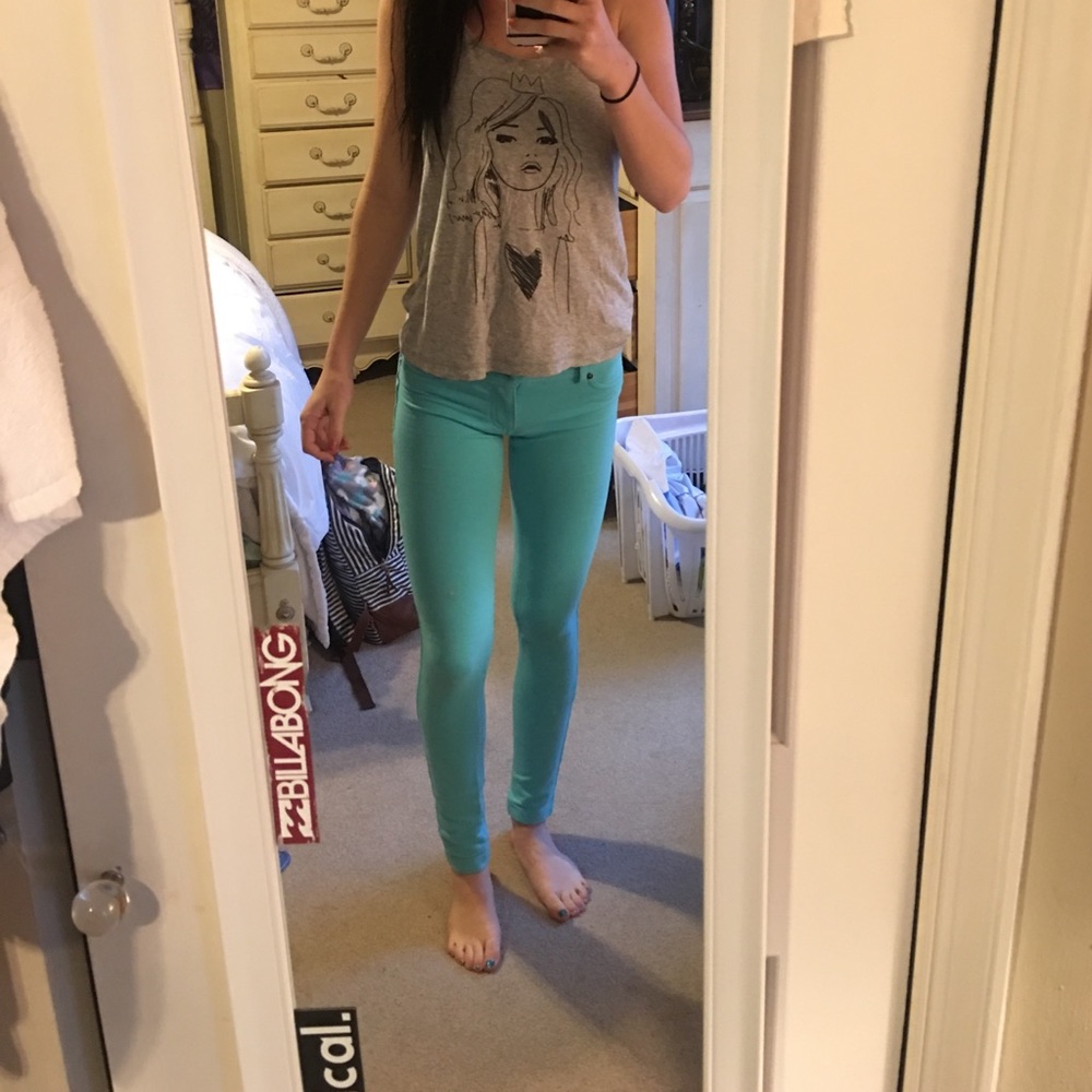 blue jeggings