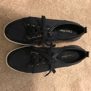 Calvin Klein navy tennis shoes