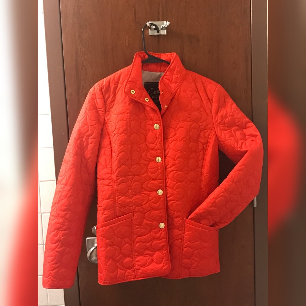 Red Coach Signiture Jacket