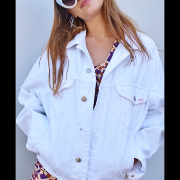 Jackets & Blazers - White Jean Jacket