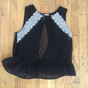 Black sheer top