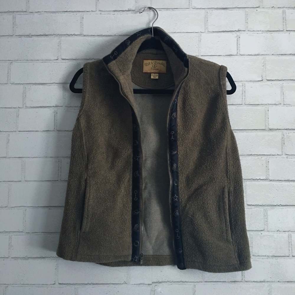 Vintage Brit & Bridle Equestrian Zip Up Vest