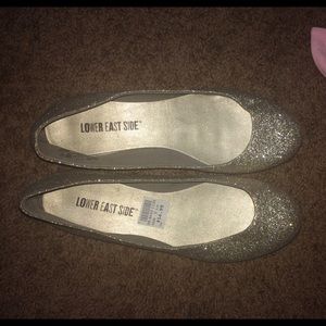 Lower East Side , Glittery Gold Flats