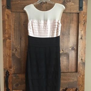 Black and blush tube dress