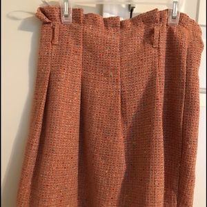 Blu pepper paper-bag waist light tweed skirt