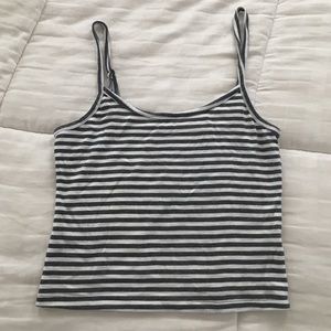 Grey Striped Tank Top