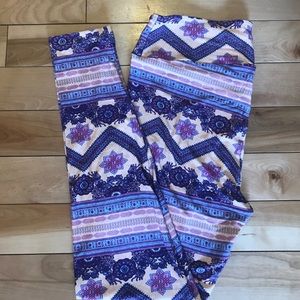 UNICORN Lularoe TC Purple Aztec Leggings NEW!