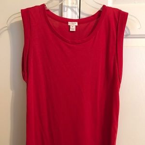 J. Crew red cotton tee with cuffed sleeves