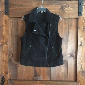 Great suede moto vest