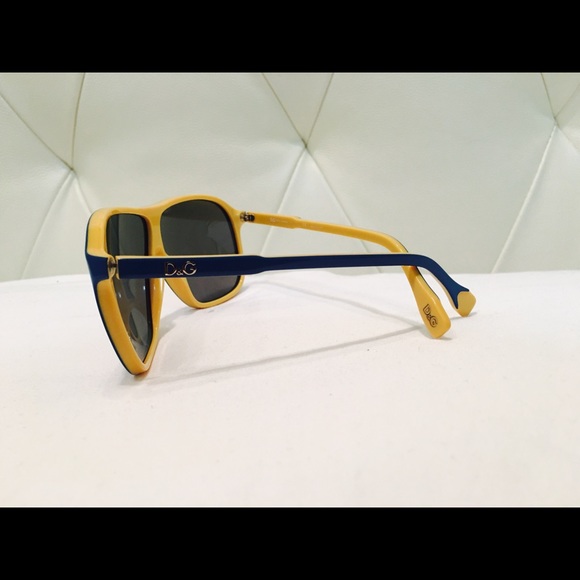 Dolce & Gabbana Blue and Yellow Mirror Sunglasses main image 8