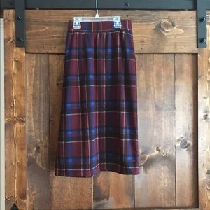 Plaid pencil skirt.