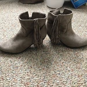 Gray booties