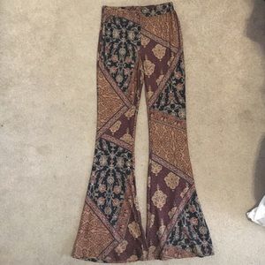 Bell Bottomed Patterned Pants