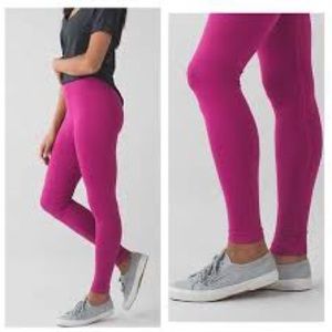 LULULEMON PINK/MAGENTA ZONE IN TIGHT