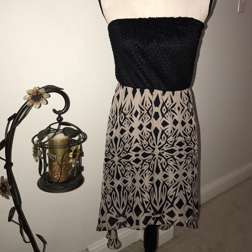 Tan and Black dress