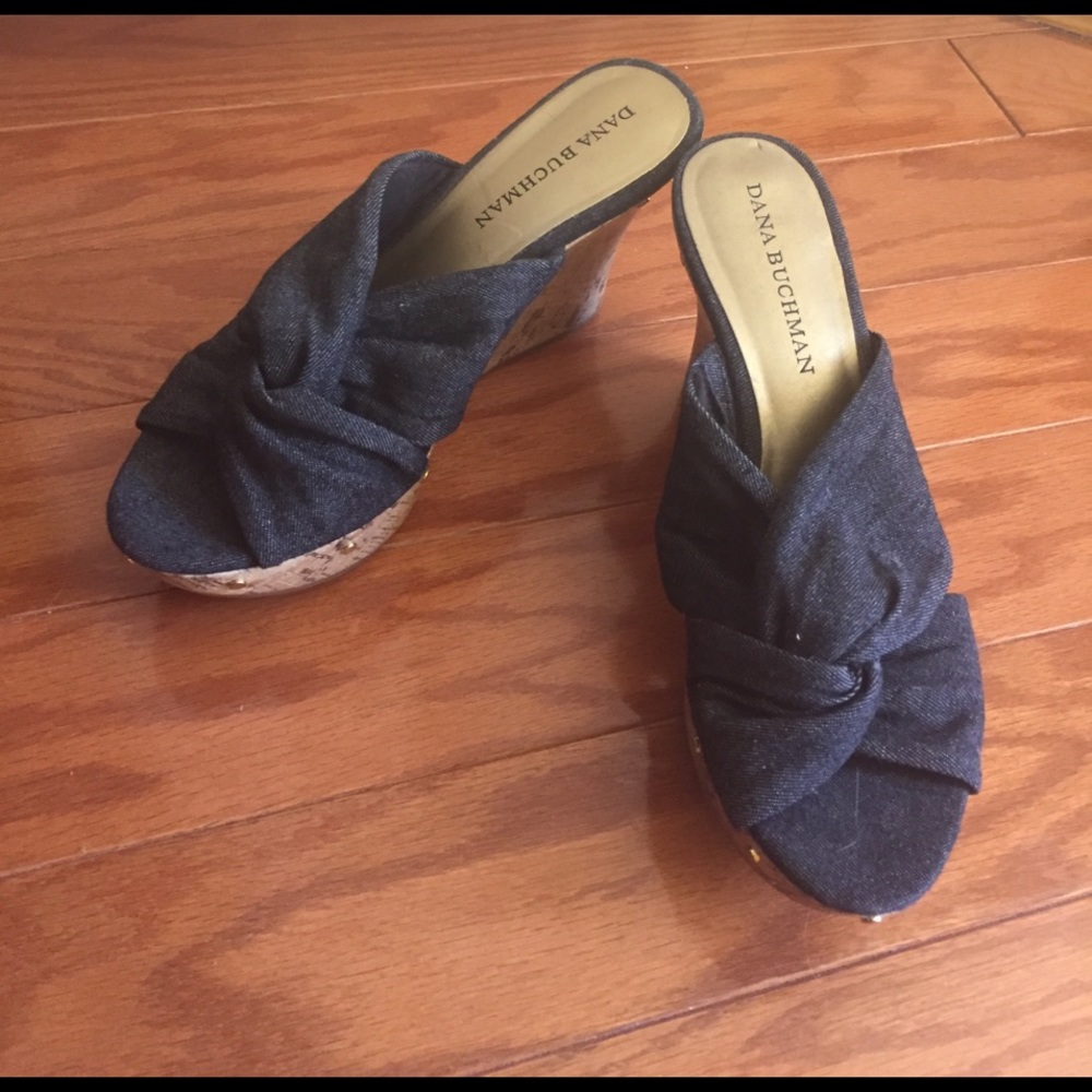 Dana Buchman denim wedges