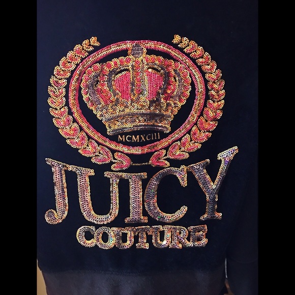 Juicy Couture Black Sequin Hoodie - Picture 3 of 6