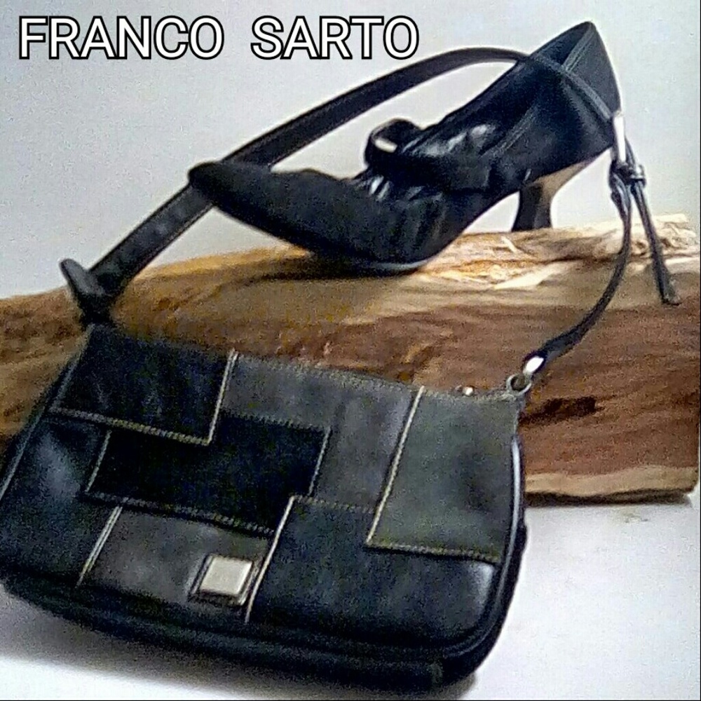 Leather and suede patchwork pattern purse.