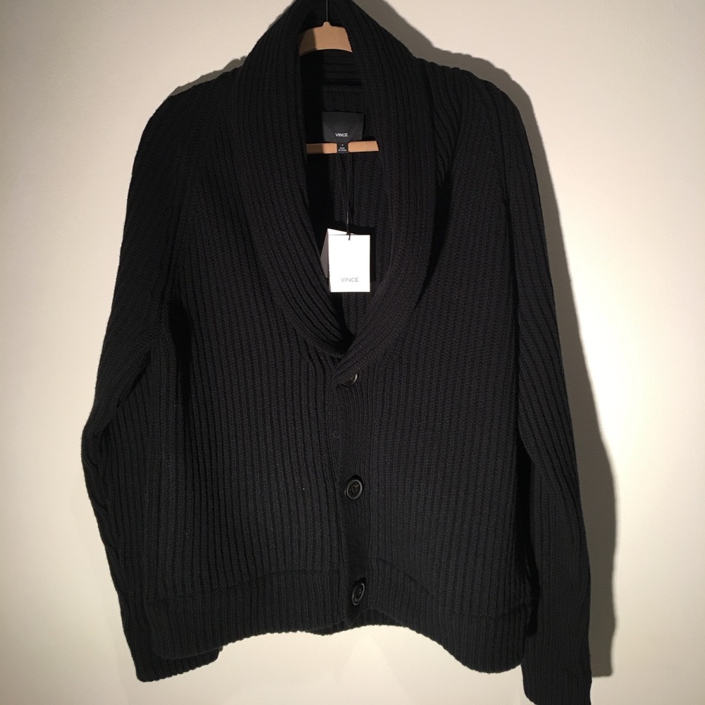 VINCE Button Front Cardigan