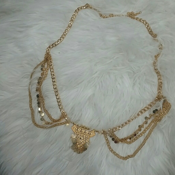 💋RESTOCKED!!💋GOLD Boho bikini/belly chain NWOT - Picture 2 of 3