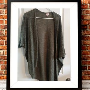 Knit cocoon sweater cardigan