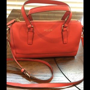 Coach Coral "Mini" Saffiano Leather Satchel