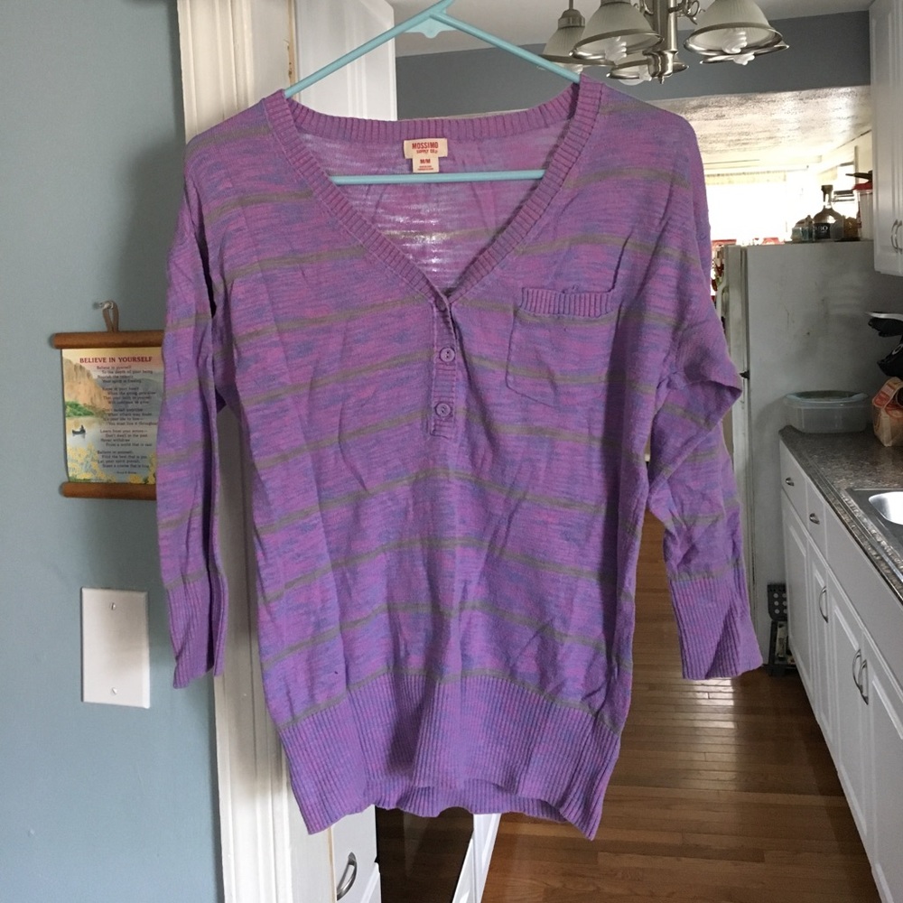 Purple striped sweater