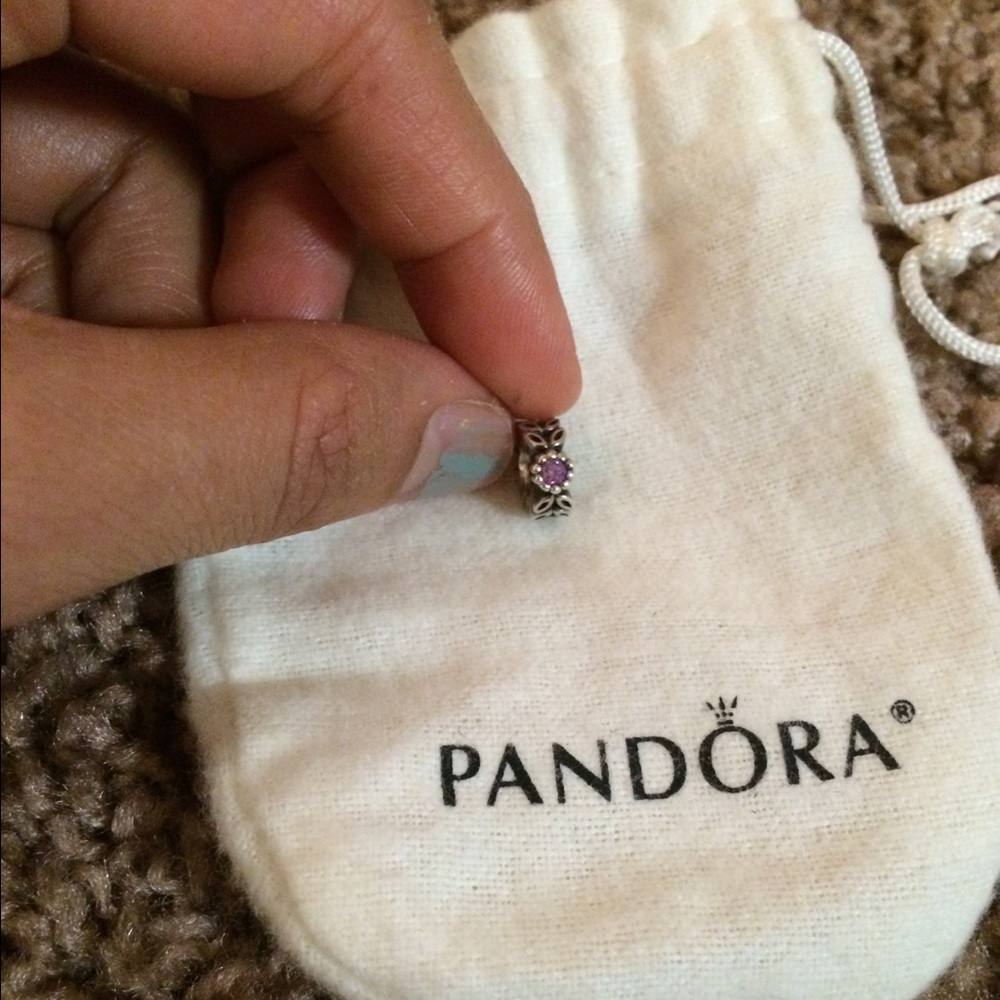 ‼️sold‼️Pandora charm with purple stone