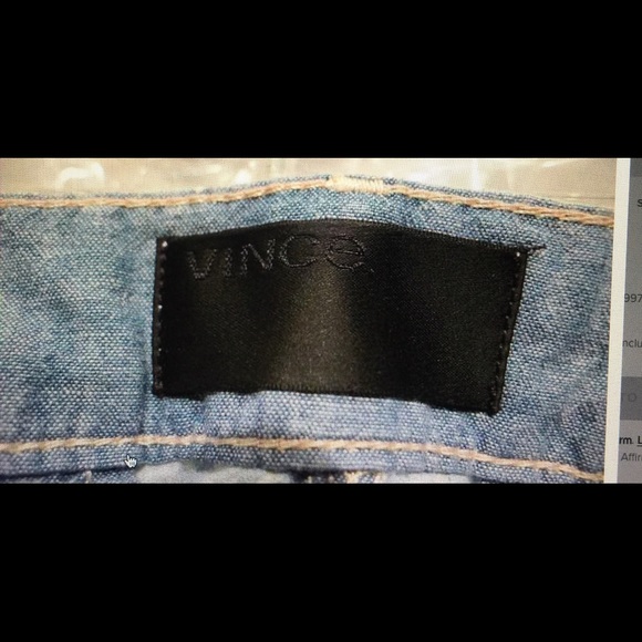 Vince Blue Shorts Chambray 12 - Picture 2 of 3