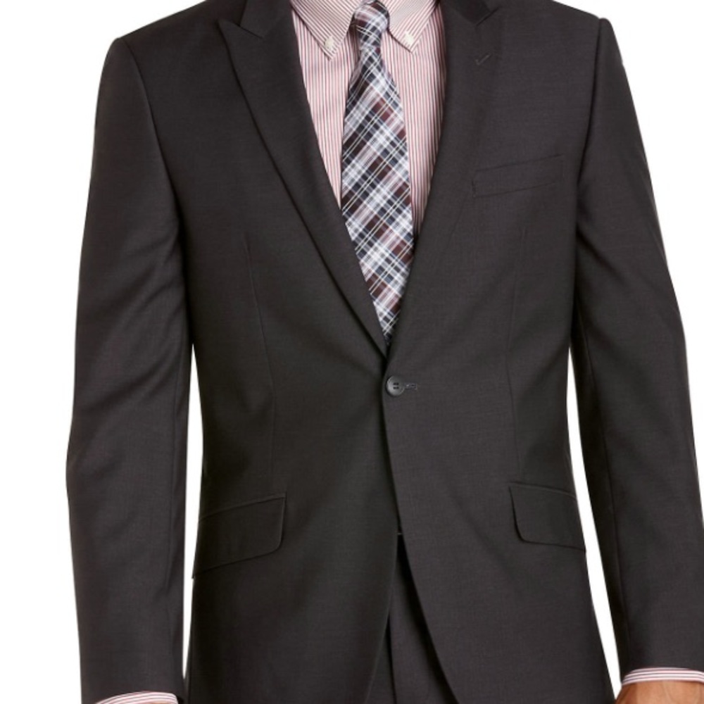 Calvin Klein Peak Lapel Wool Suit
